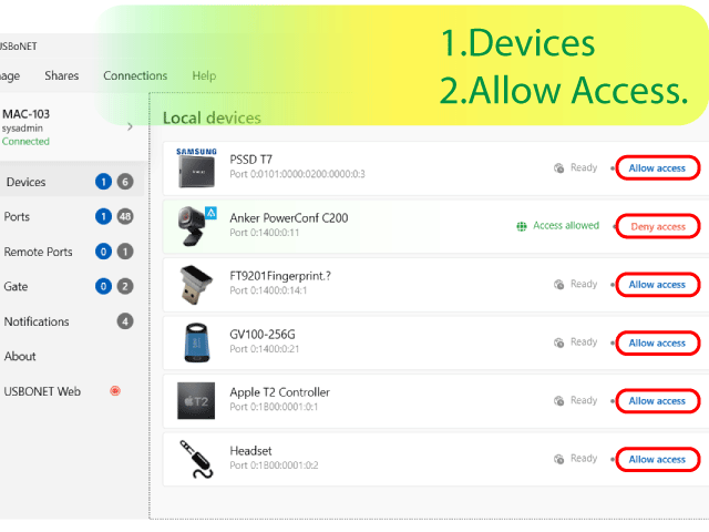 Share Local USB Device for Virtual Computers